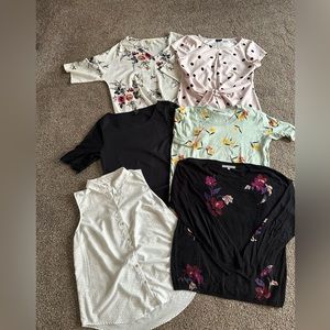 Lot of large shirts and light sweaters